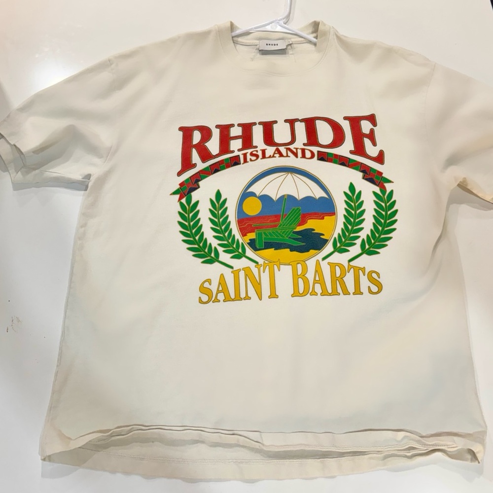RARE - Rhude Island Saint Barts Graphic T-Shirt